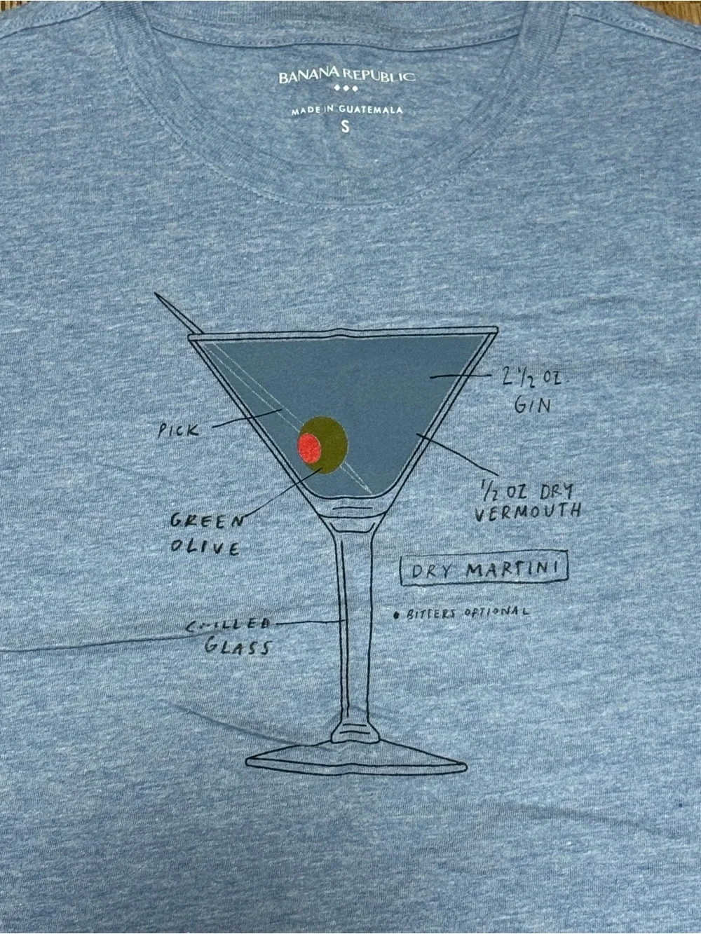 Banana Republic Dry Martini Graphic T-Shirt Size Small